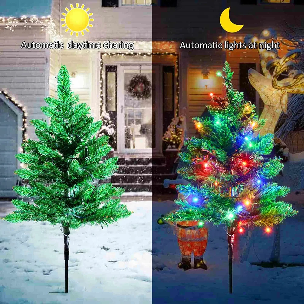 

Solar Christmas Tree Light Outdoor Courtyard Decoration Light Garden Ground Insertion Light Christmas Light Solar Christmas Tree