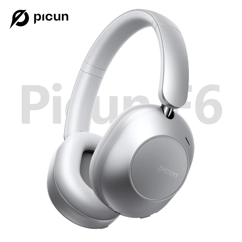 

Picun F6 Bluetooth-гарнитура с активным шумоподавлением, Hi-Res ANC, отслеживание головы, 3D-аудио, беспроводные наушники, управление через приложение, низкая задержка