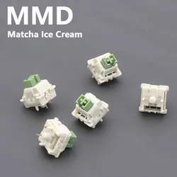 MMD interruptor de helado Matcha lineal, interruptores de Teclado mecánico de 5 pines, ajuste personalizado, teclado de juegos DIY, MX, RGB, intercambio en caliente POM