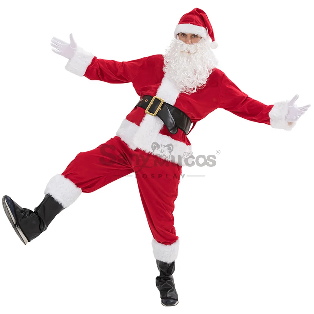 IN STOCK SanyMuCos Santa Claus Cospaly Christmas CosplaySanta Claus Dress Cospaly Outfit Comic-con Christmas\Santa Gifts