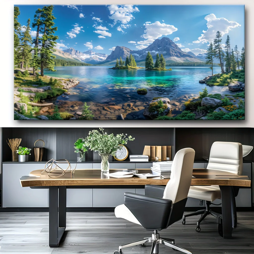 Printed posters, landscape canvas wall art paintings, suitable for living room, bedroom, hallway, and kitchen wall decoration, f