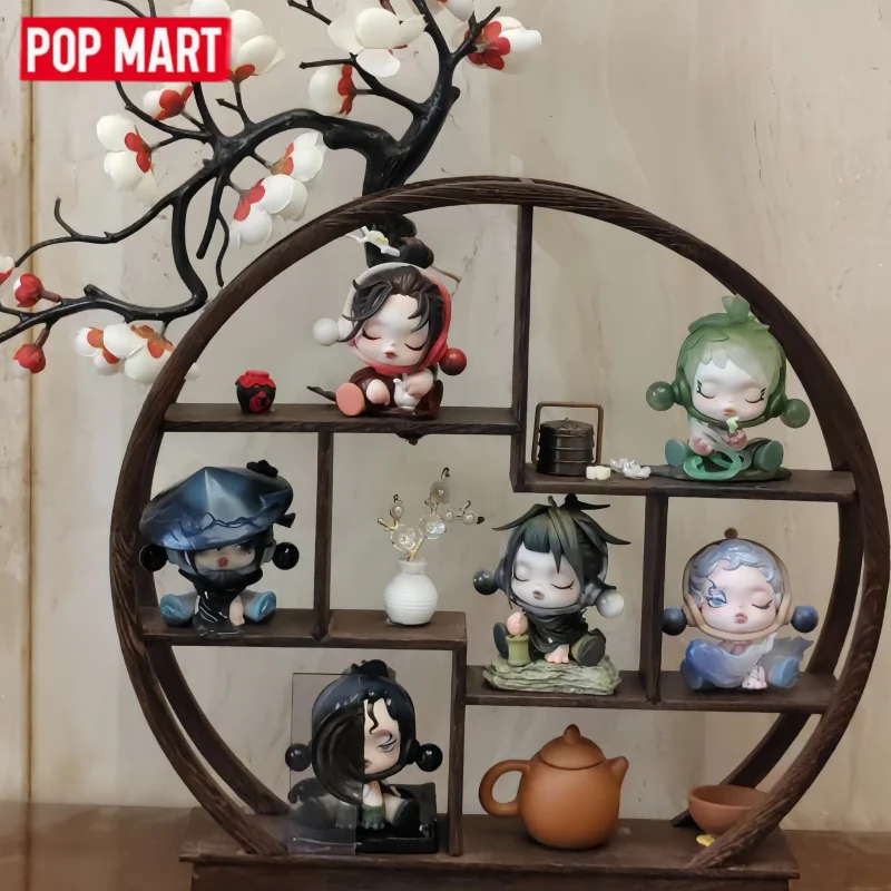 Original POP MART Skullpanda The Ink Plum Blossom Series Blind Box Mystery Box Guess Bags Dolls Cute Anime Figure Ornaments Gift