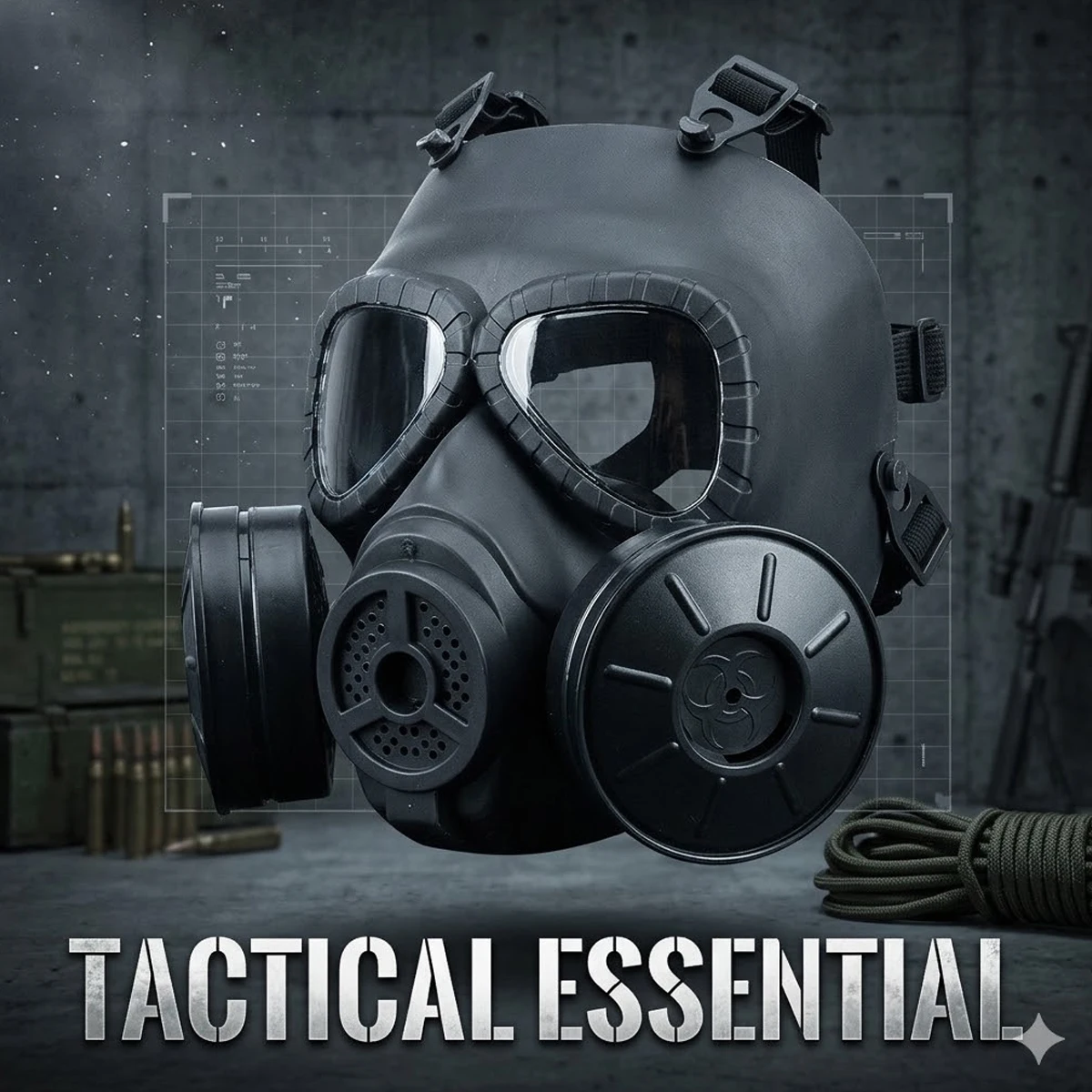 M04 Tactical Gas Mask Airsoft Paintball Protective Mask with Anti-fog Lens Electric Fan CS War Game Gear for Shooting Cosplay