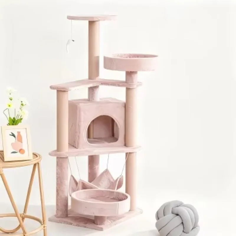  muebles para gatos Durable Wooden Material Custom Factory Direct Supply Pet Furniture Suitable for Large Cats cat Tree Stand