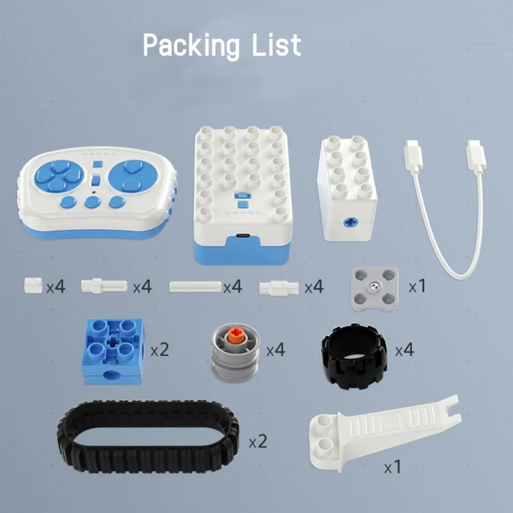 Motor de potencia con Control remoto programable, bloques de construcción de partículas grandes, ingeniero mecánico 9686 45002, Compatible con Robot Leduo