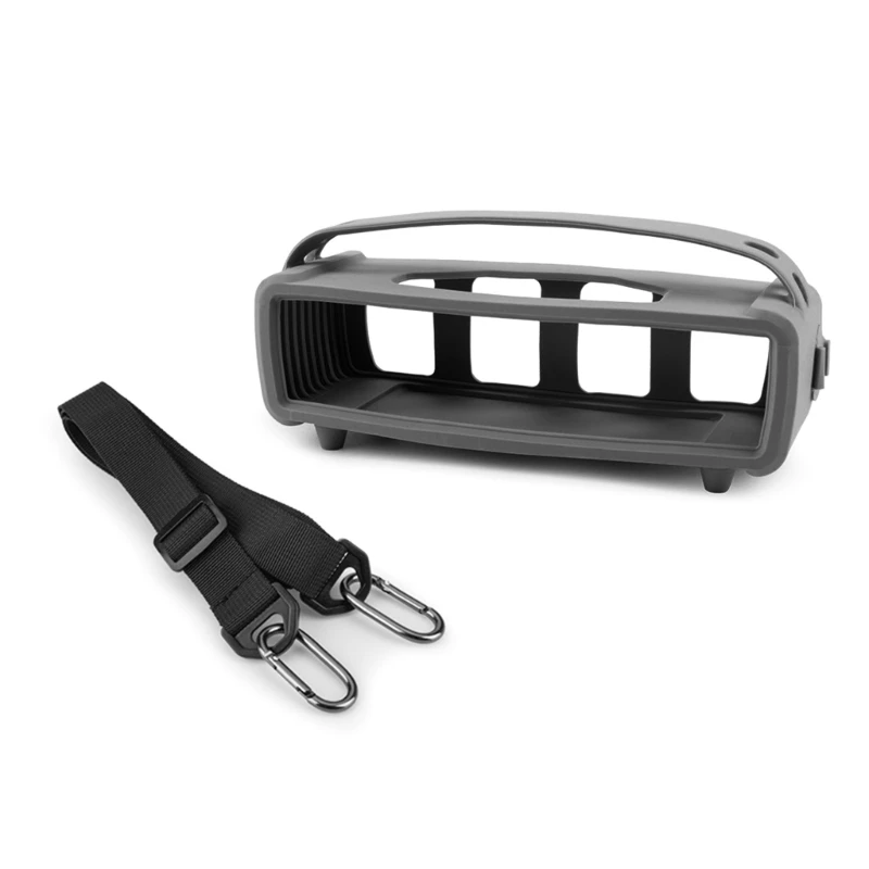 Capa protetora silicone para alto-falantes, bolsa ombro para transporte viagem