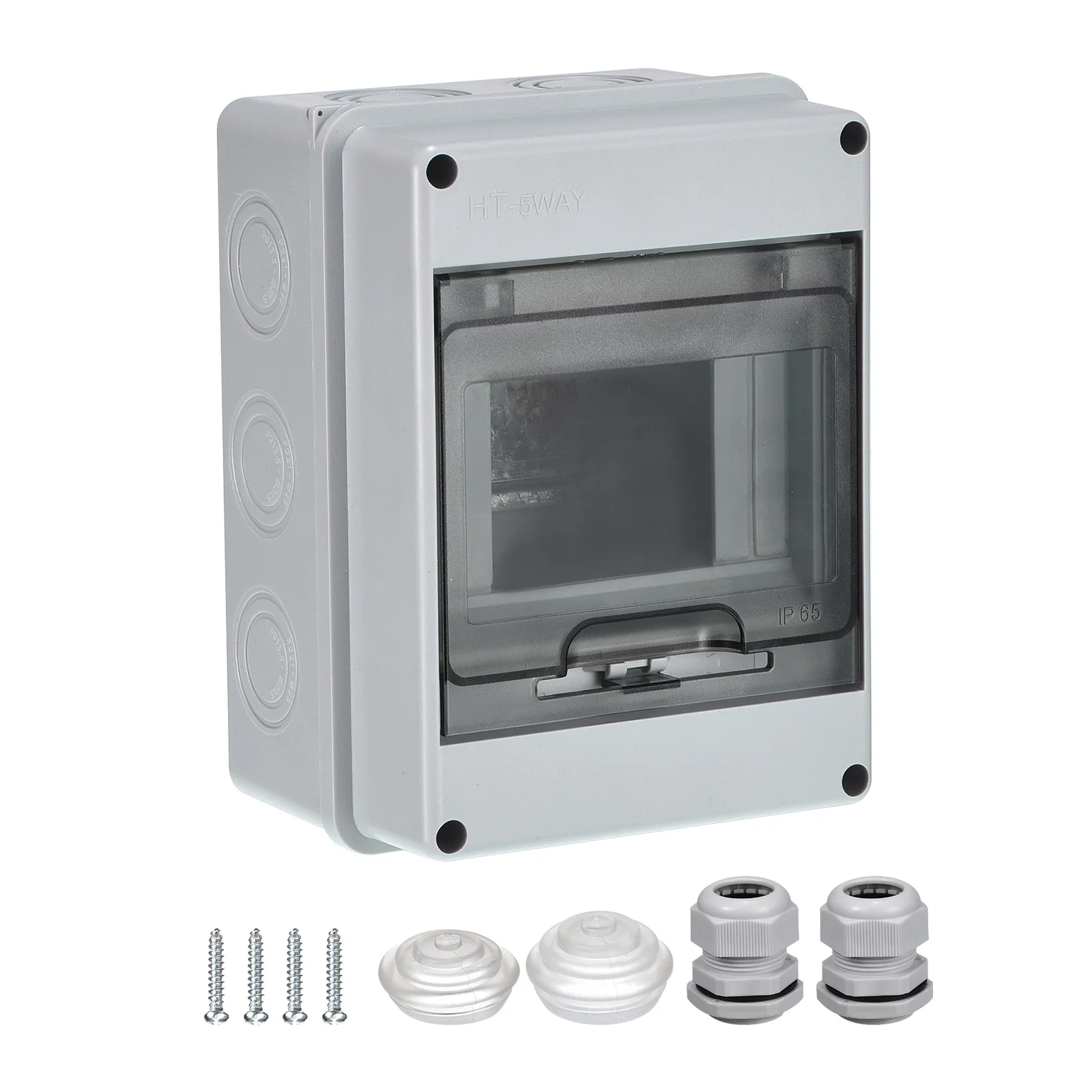 

HT-5/8/15/18 Plastic Distribution Box Waterproof MCB Box Panel Installation Distribution Box Junction Boxes for Circuit Breaker