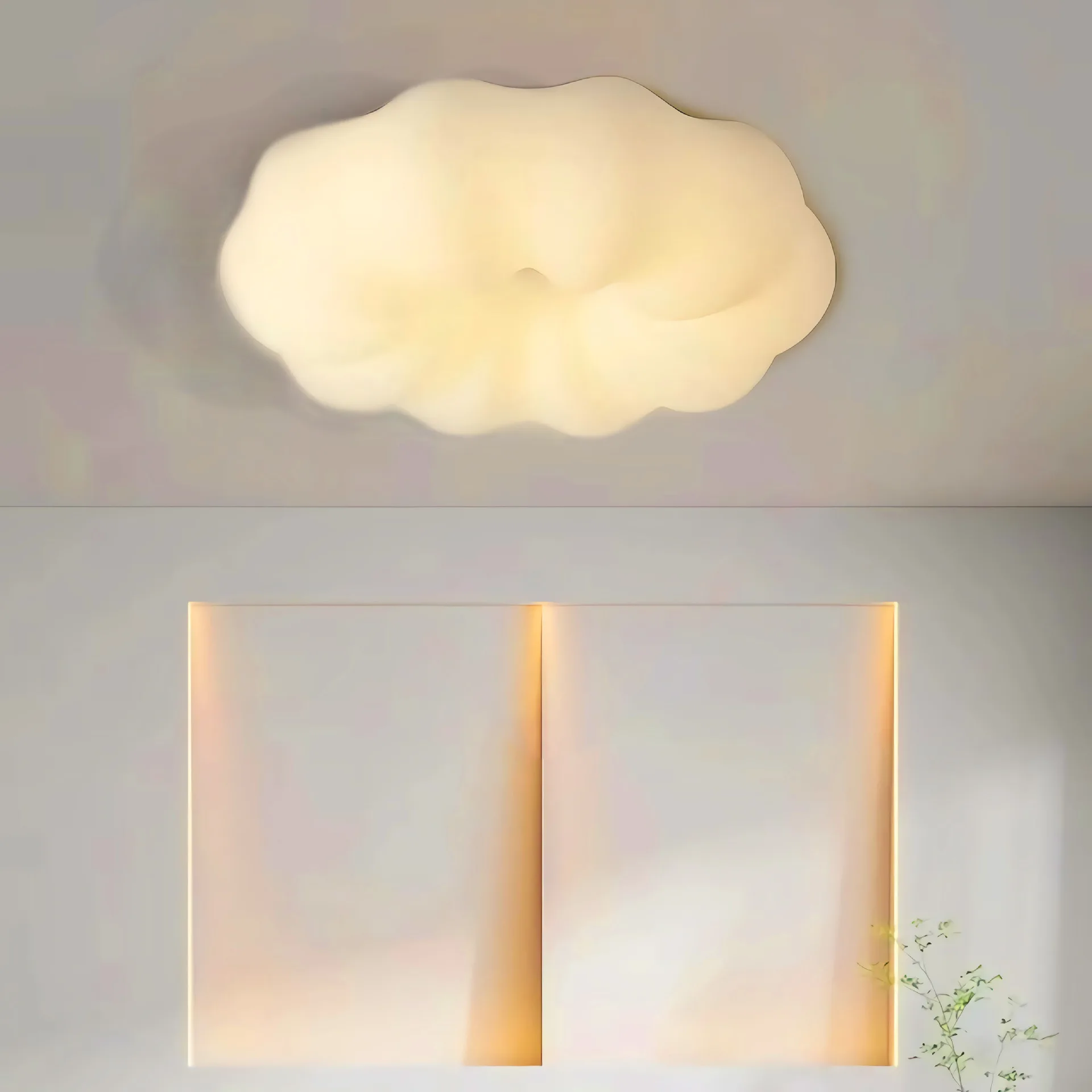 

Full Spectrum Cloud Nordic Simple Creative Restaurant Light Children's Room Bedroom Pumpkin Rotoplastic Led Ceiling Light