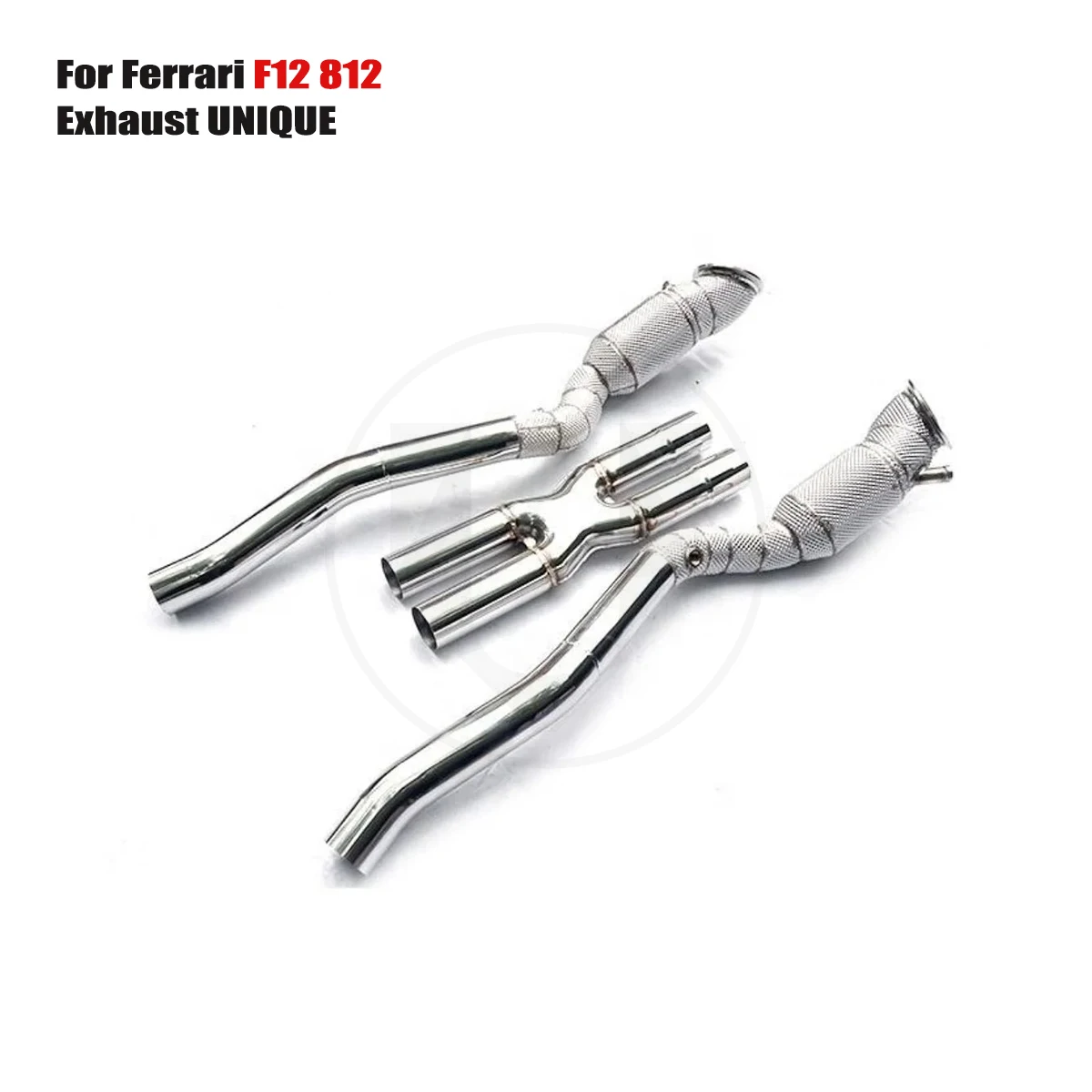 

UNIQUE Exhaust Manifold Downpipe for 2017+ Ferrari 812 V12 6.5L Car Accessories With Catalytic converter Header Without cat pipe