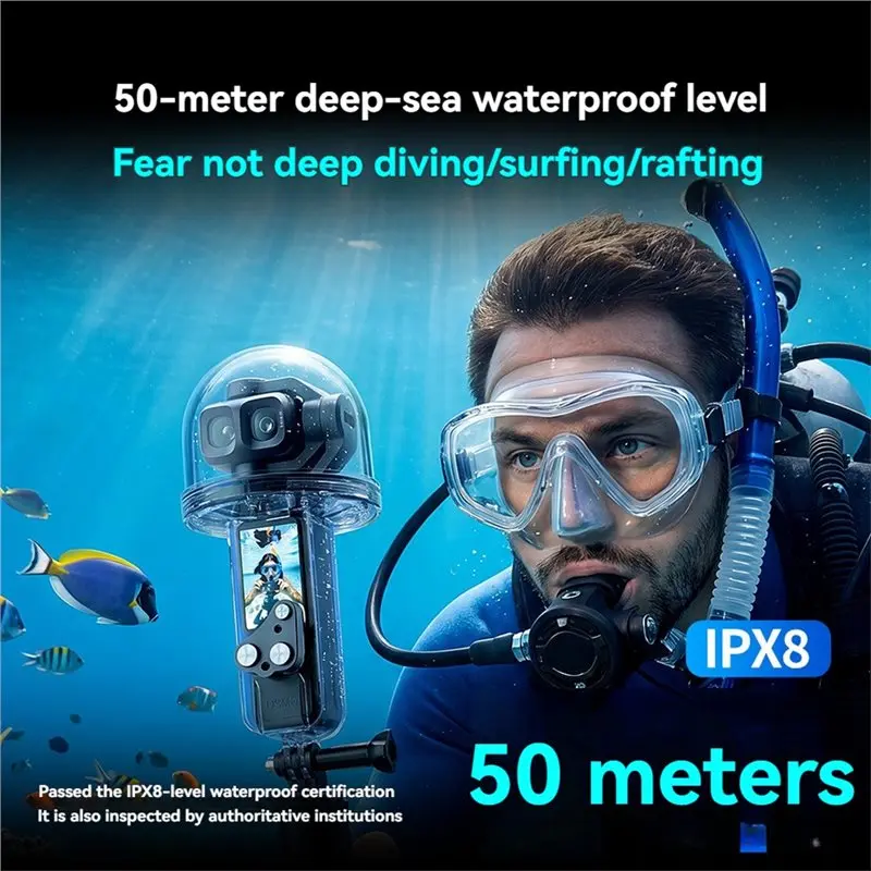 ABDE-Underwater 50M Dive Case For DJI Osmo Pocket4 PRO Waterproof Camera Case- Invisible Underwater Camera Accessories