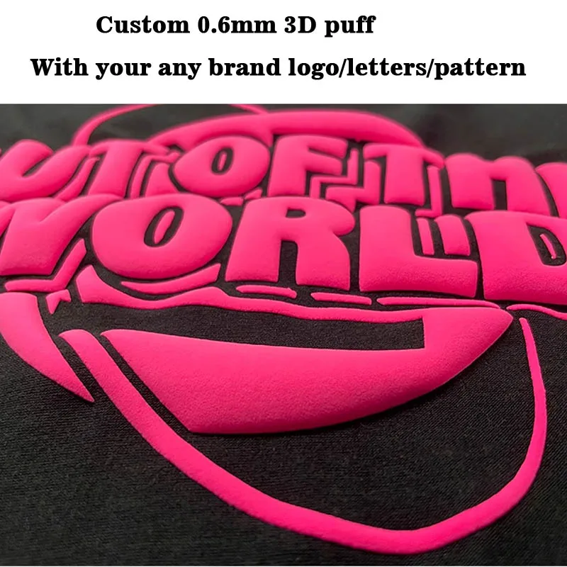 1Meter 3D Puff 0.6MM thickness Heat Transfer Vinyl Film Custom Your Logo HTV Press Label Iron on Foam DIY T-Shirt Clothes