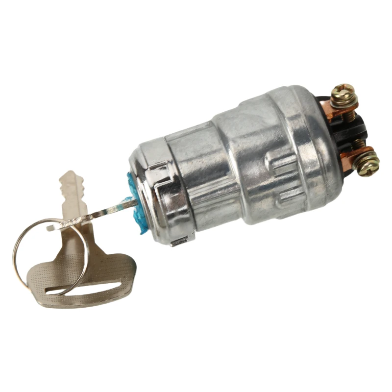 2-Piece Universal Ignition Switch with Iron Key – Ideal for Automobiles Forklifts and Engineering Vehicles Modification