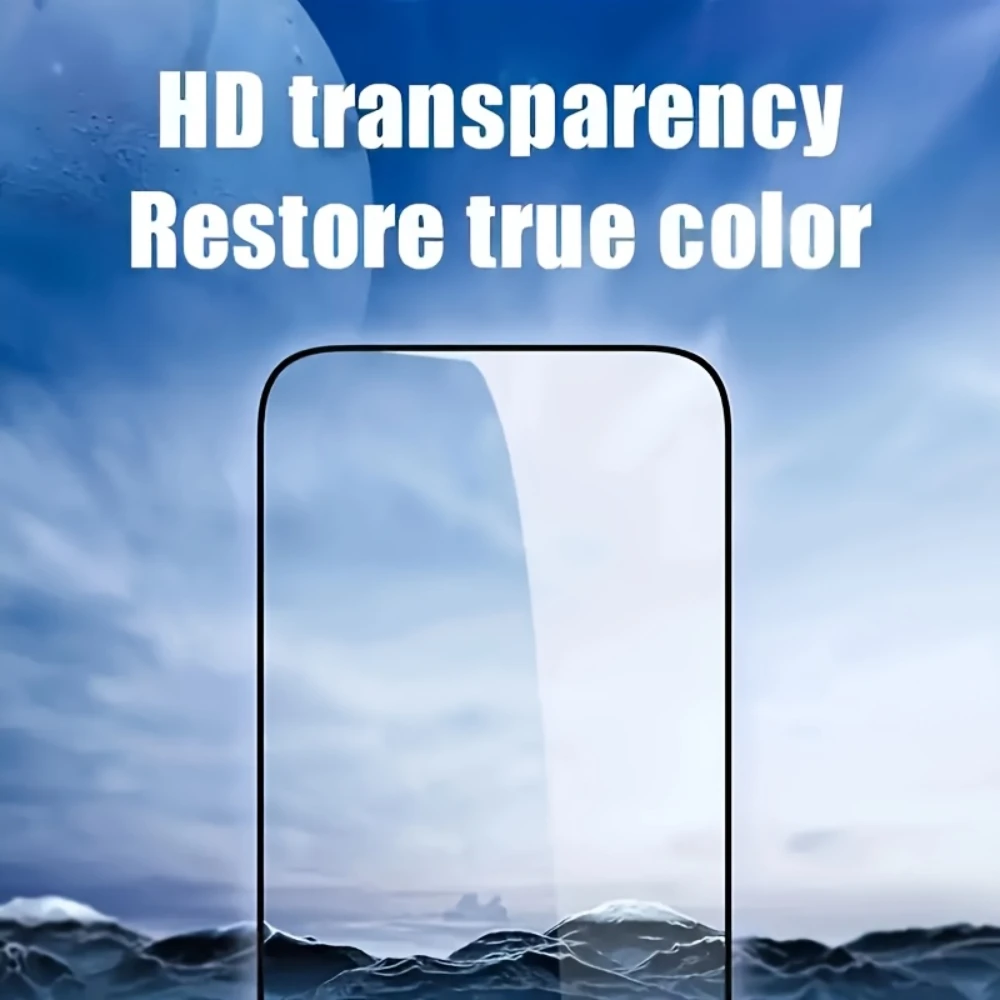 NNBILI 4 قطعة غطاء كامل من الزجاج المقسى لهاتف آيفون 11 12 13 14 15 16 17 Pro Max Air 14 15 16Plus X XS XR 9D واقي للشاشة زجاجي #4