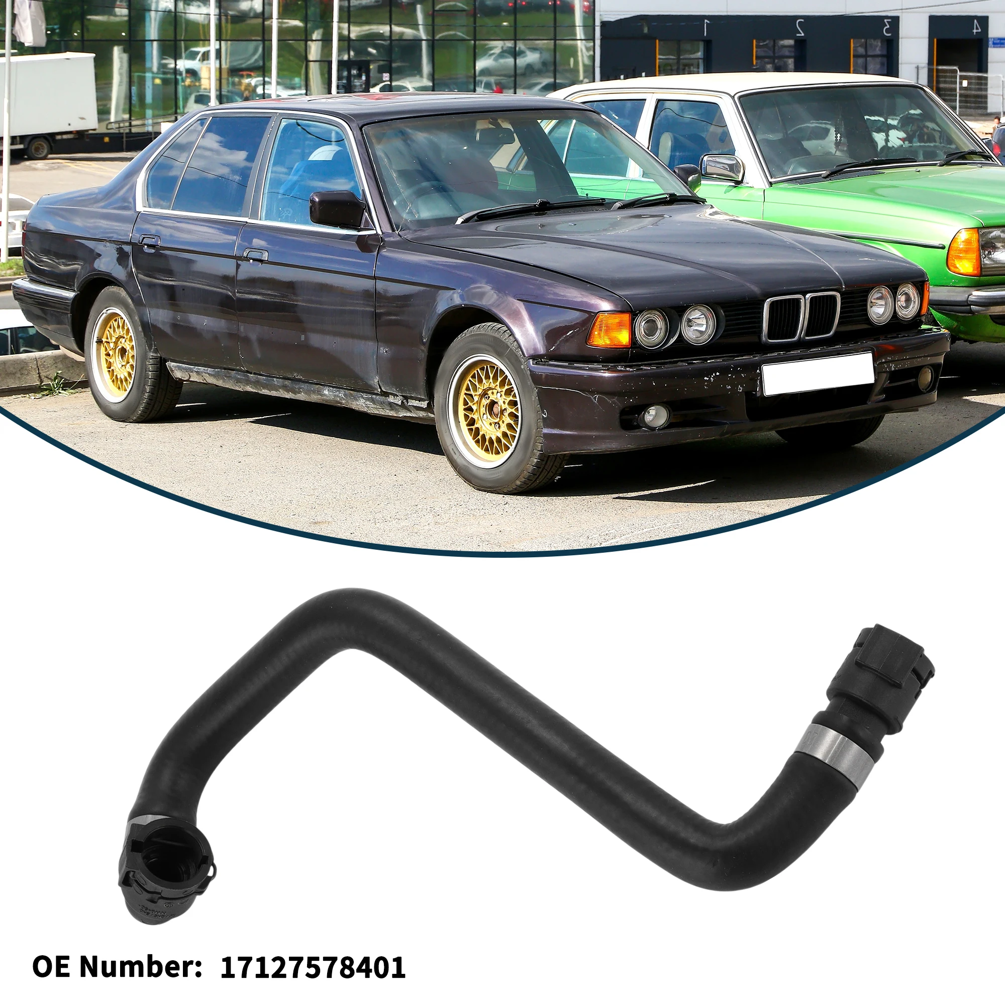 Motoforti Manguera de radiador Manguera de calentador No.17127578401 para BMW 7 (F01, F02, F03, F04) 730 I, Li 09-09 15-06 Tubo de refrigerante