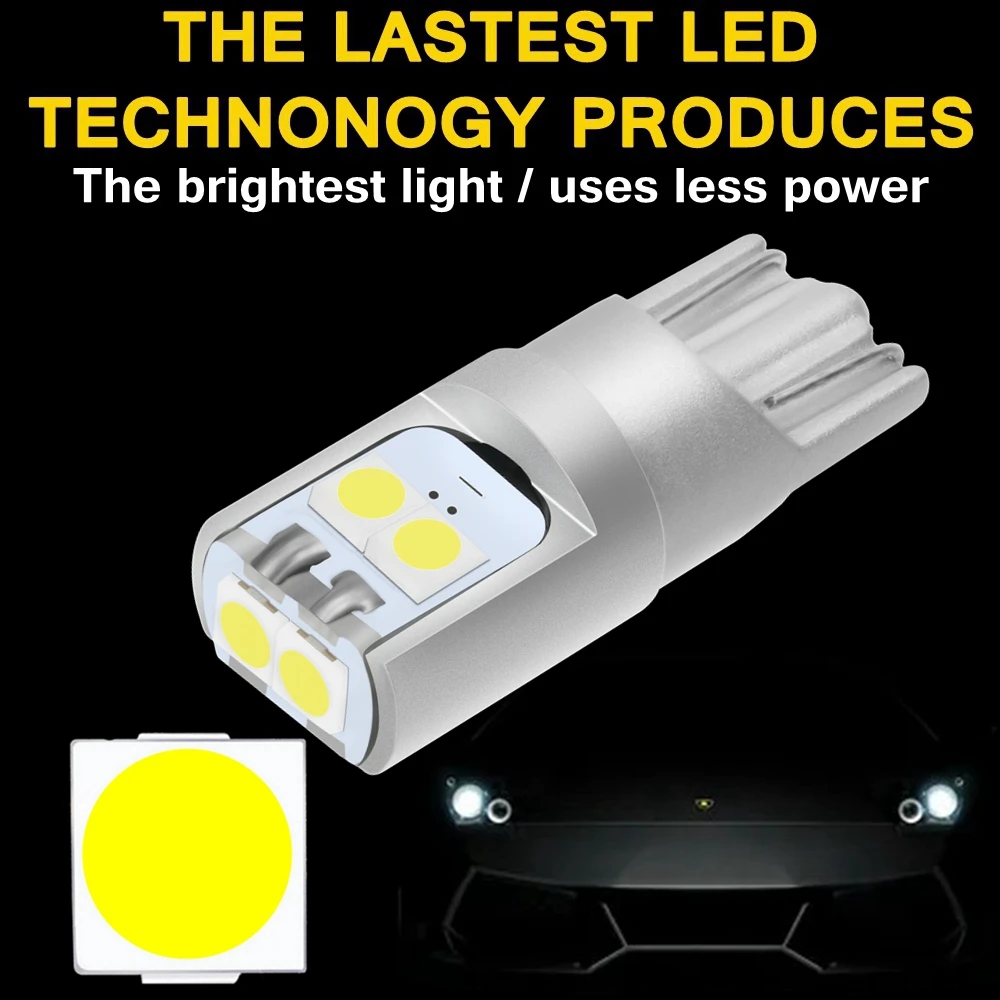 2 قطعة T10 W5W السوبر مشرق عالية الجودة LED أضواء وقوف السيارات سيارة قبة مصابيح القراءة WY5W السيارات بدوره مصابيح جانبية دافئ أبيض أحمر أصفر