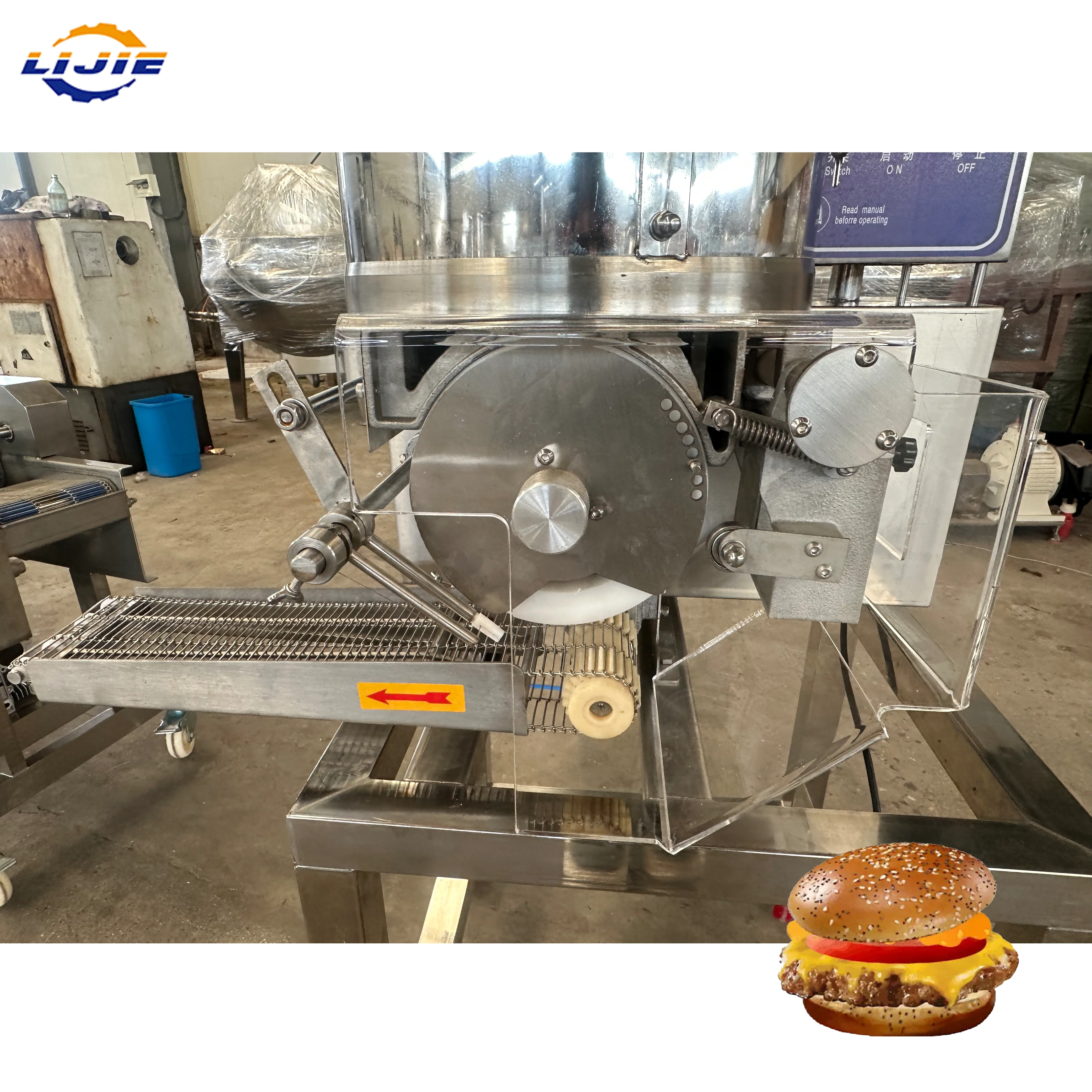 Direct Operated Fully Automatic Hamburger Patty Machine With Motor And Pump SUS 304 Stainless Steel Meat Patty Maker