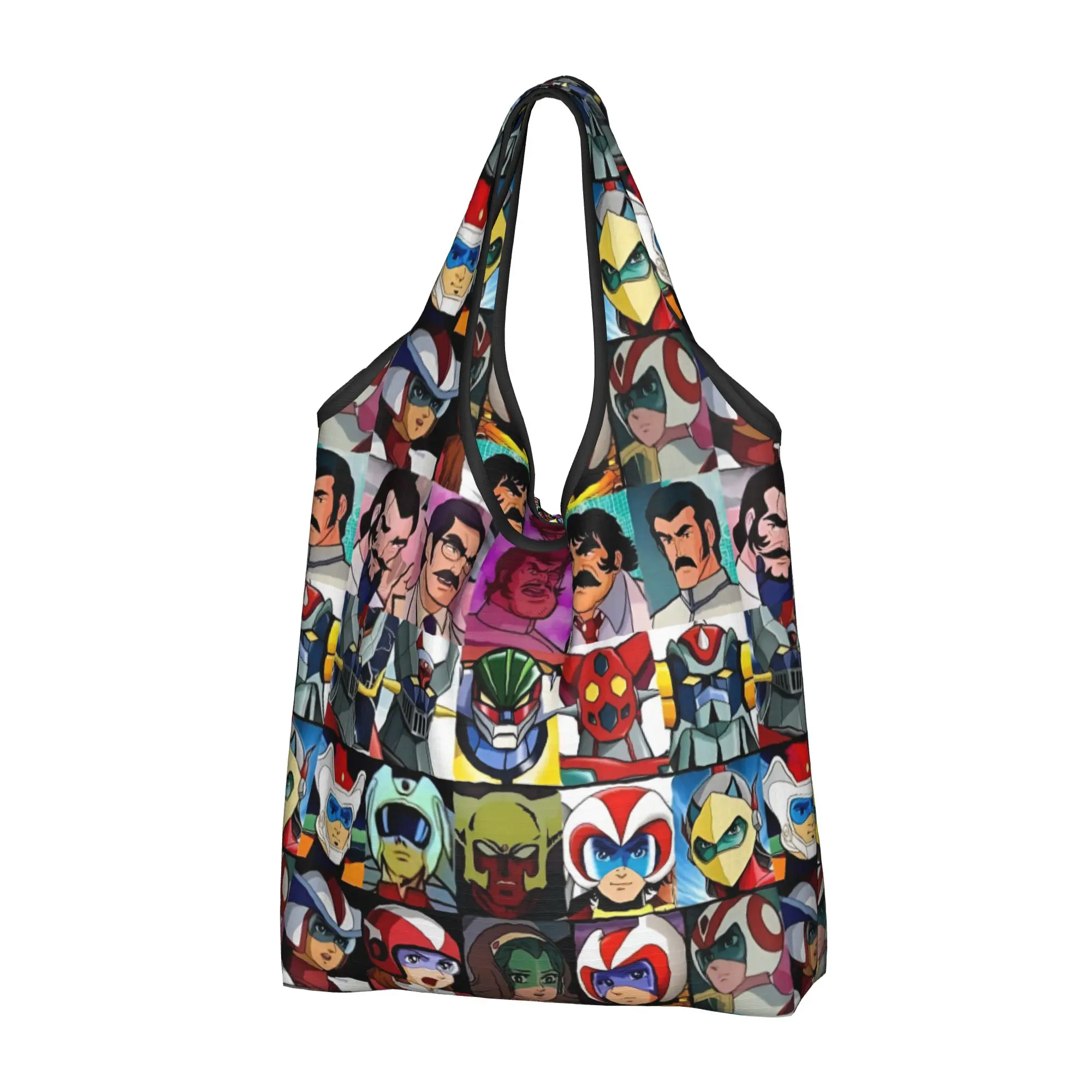 Comic G-Grendizeres Manga Groceries Tote Shopping Bag Women Kawaii Japan Shopper Shoulder Bag Big Capacity Handbags