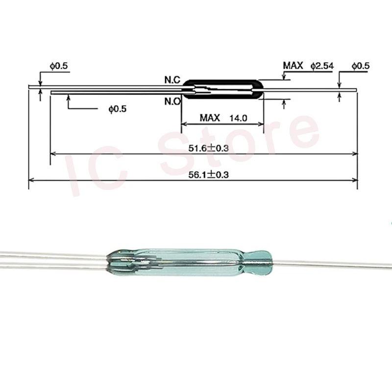 5/10PCS Reed Schalter Magnetische Schalter Sensor MKA07101 MKA10110 Y213 MMKA17101 GPS-11A GPS-14A GPS-14B NO NC Normalerweise Offen Geschlossen – Detail 19