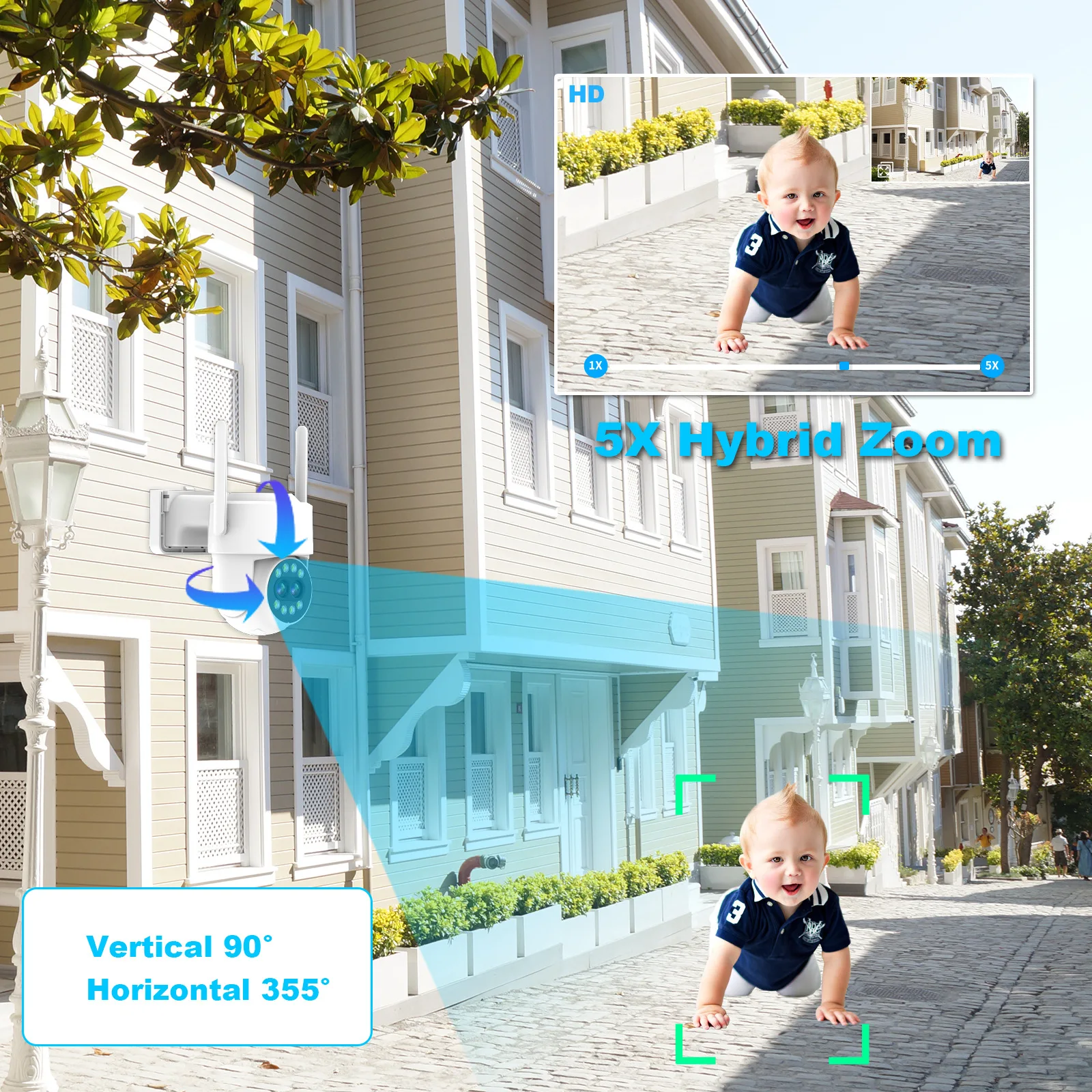 4MP  iCsee APP  Dual Lens Wireless  PTZ  IP Dome Camera AI Humanoid Detection Full Color CCTV Intercom Baby Monitor