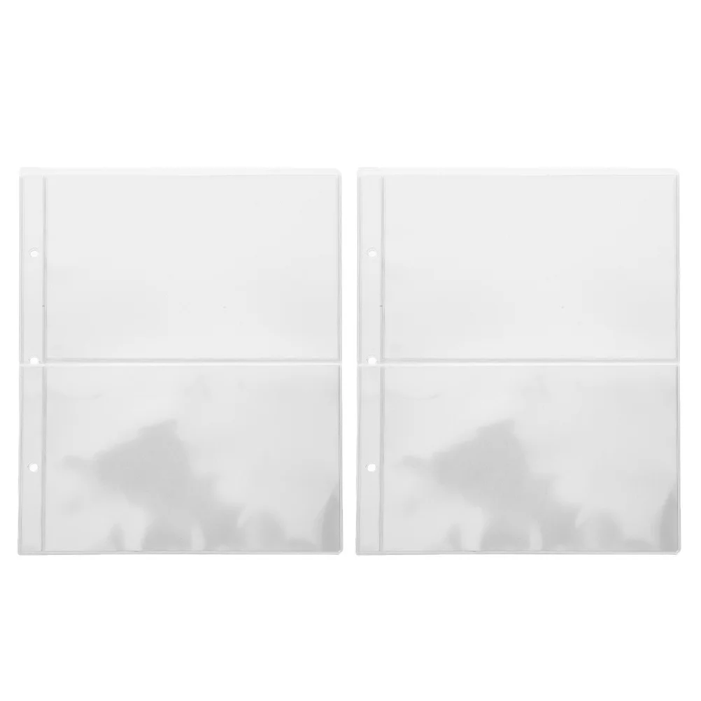 2pcs Transparent Banknote Album Pages For Currency Collection Large Capacity Pvc Money Holder Clear Protective Sleeves Bill