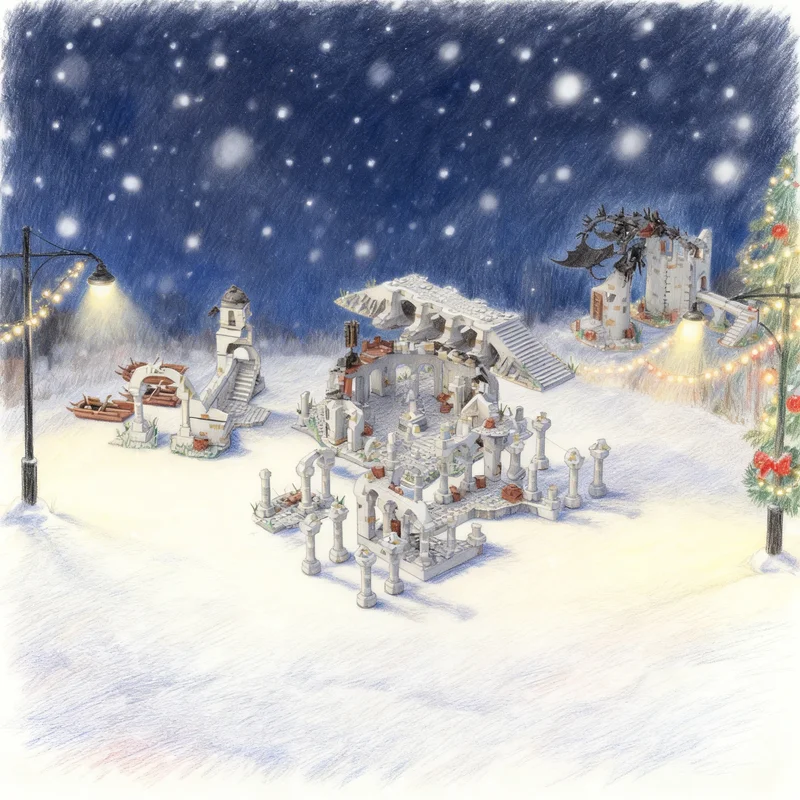 

7242pcs MOC Osgiliath Hobbit Lord Rings The Model Building Blocks Creative Gift DIY Display Decor Adult Premium Kids Desk Home