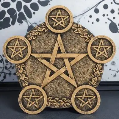 

Pentacle Star Candleholder Exquisite Desktop Decor Creative Base Sacrifice Prop Religious Scene Decorative Stand