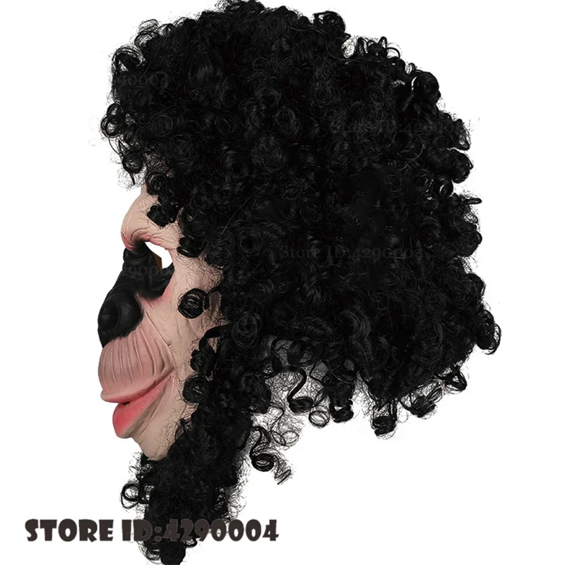 Halloween Gorilla Mask Chimpanzee Monkey Latex Head Mask Cosplay Costume Accessories Masquerade Dress Up Carnival Party Props