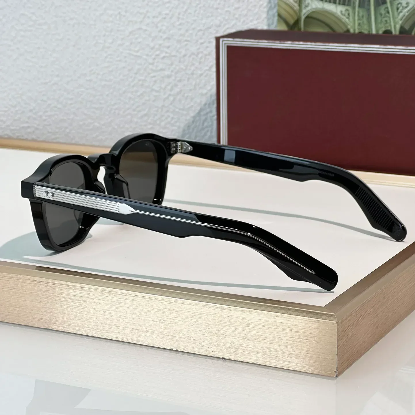 Sunglasses Unisex Summer ZEPHIRIN Fashion Outdoor Catwalk Acetate Style Anti-Ultraviolet Plate Full Frame Glasses Random Box