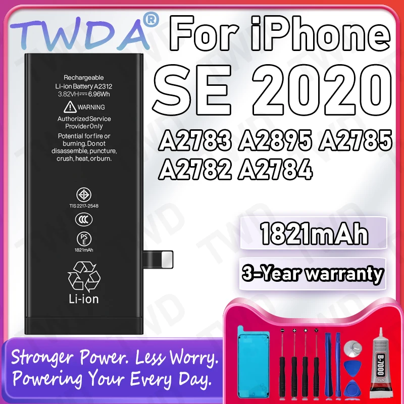 

A2312 Аккумулятор большой емкости 1821 мАч для iPhone SE 2020/A2275/A2296/A2298, новые аккумуляторы высокого качества + бесплатные инструменты