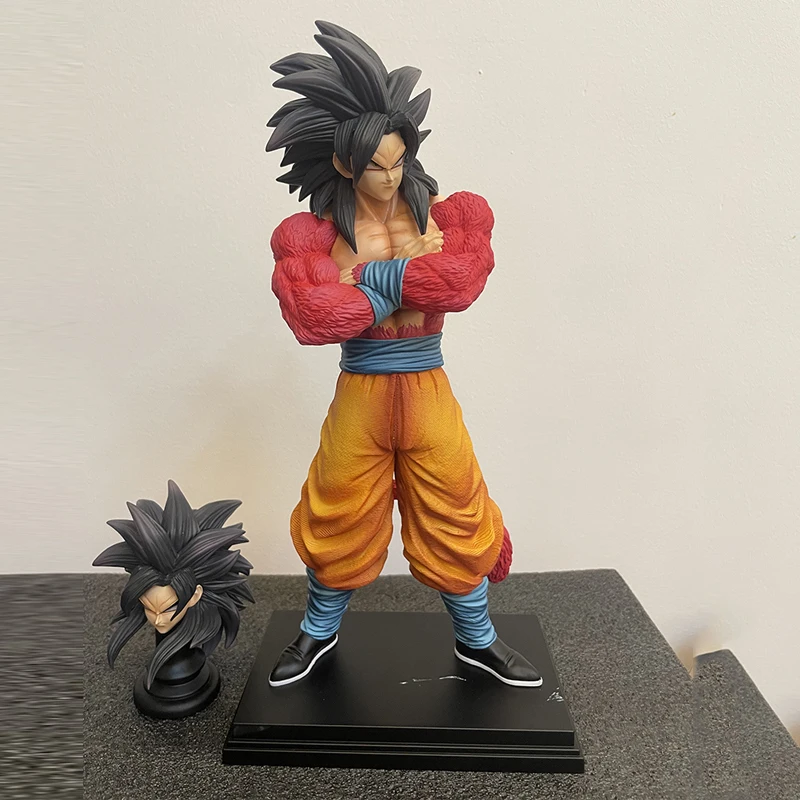 34cm Anime Dragon Ball Figure Son Goku Figure Super Saiyan 4 Goku Model Statue Doll Collection Decoration Toys Kid Birthday Gift