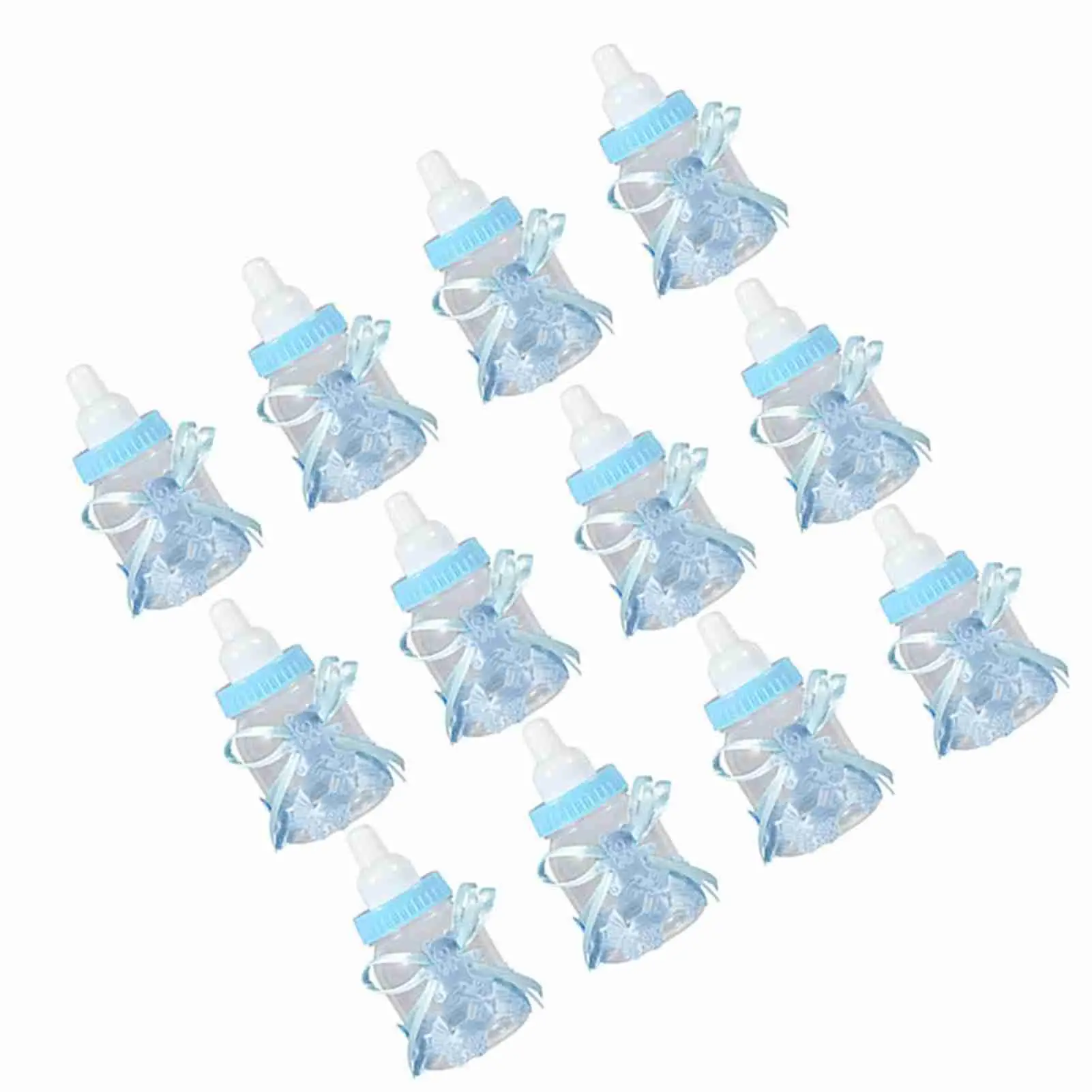 12 PCS Baby Shower Decorations - Boy & Girl Candy Bottle Favors for Baptism, Xmas, Halloween Party Gift Boxes