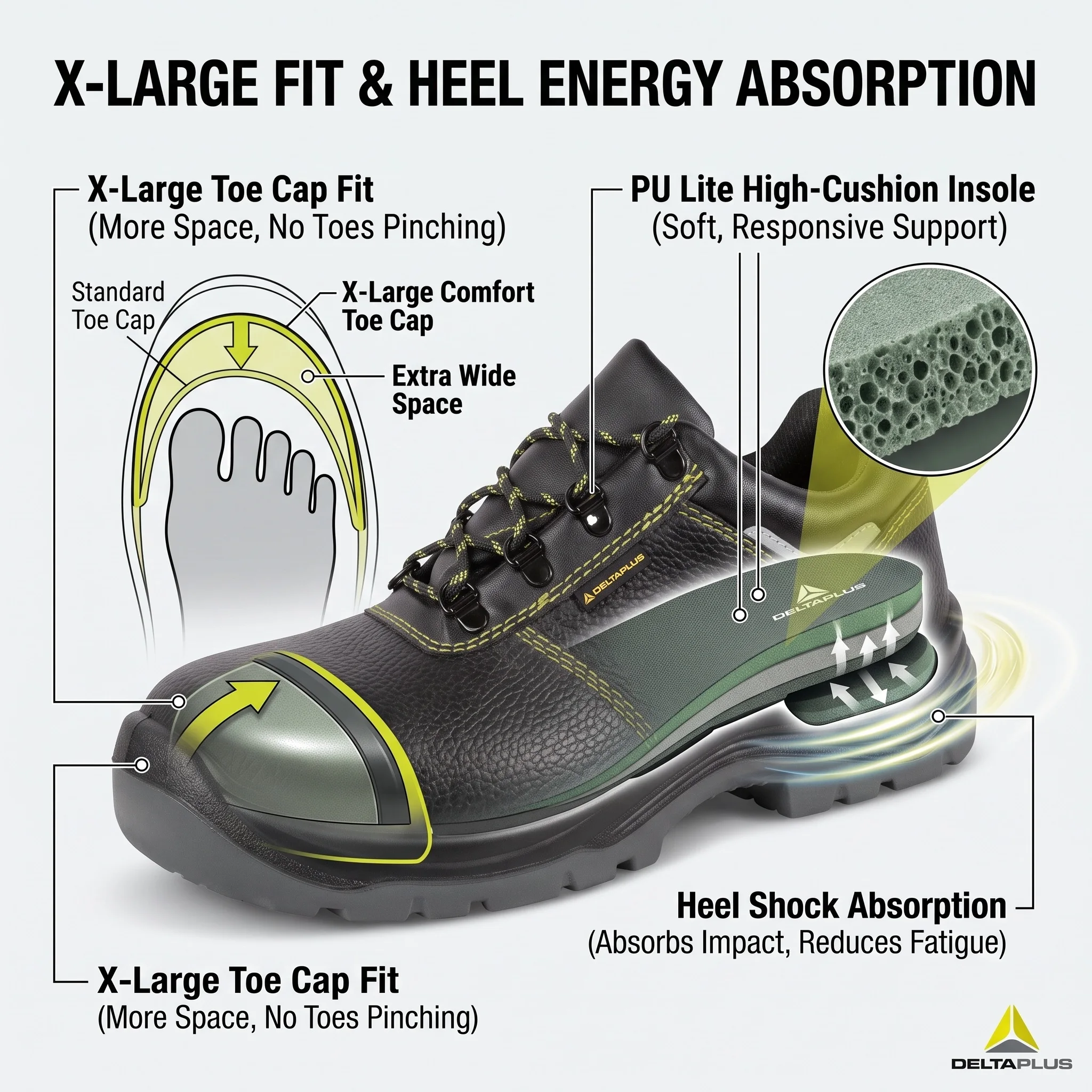 Safety Shoes Man Steel Toe Shoes Man Genuine Leather Work Shoes Man Low Cut Wide Fit Non Slip Anti Static Work Boots for Man