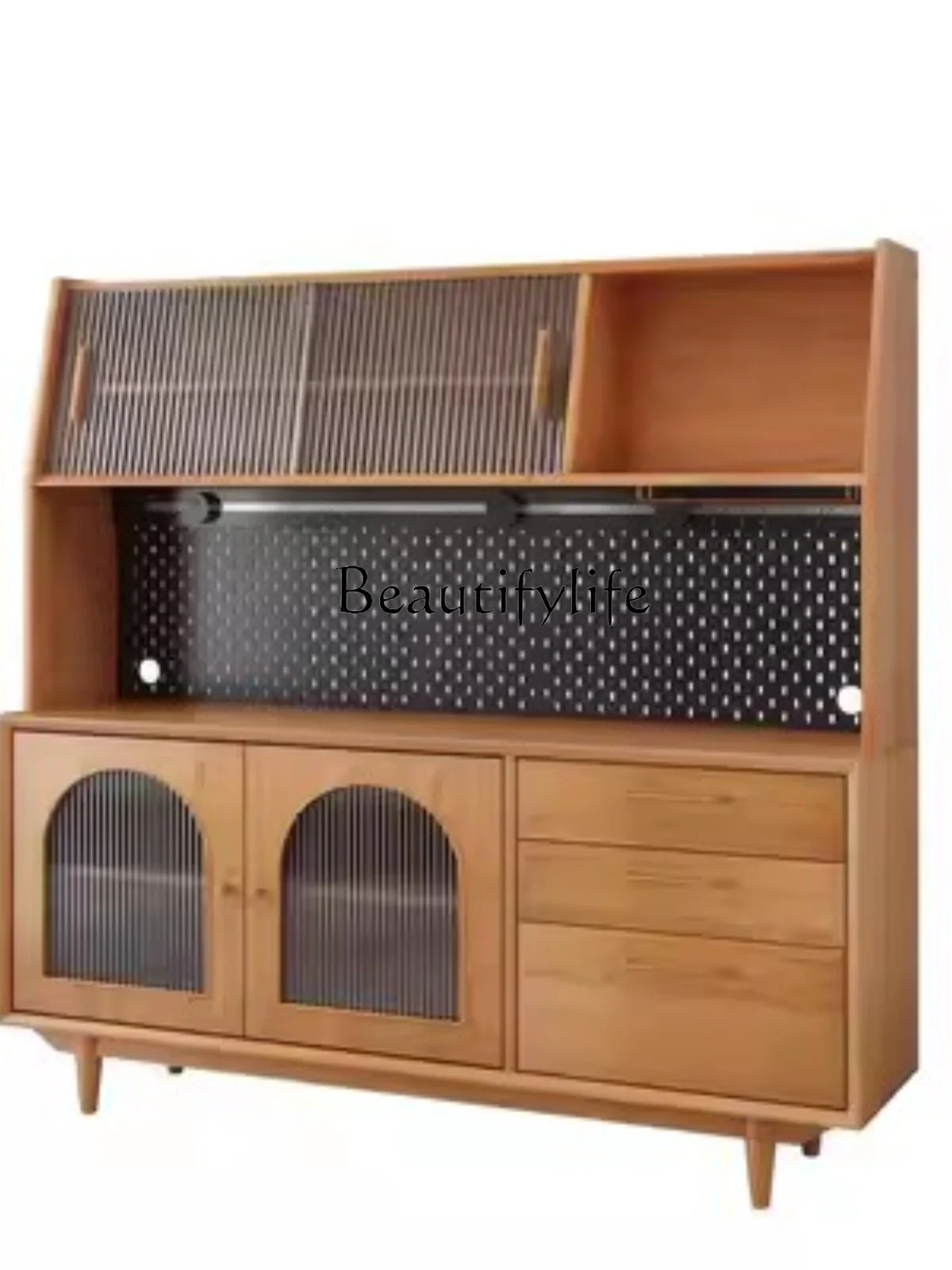 

Скандинавский шкаф-сервант из массива дерева, японский простой высокий шкаф, винный шкаф, встроенный настенный шкаф для хранения чая