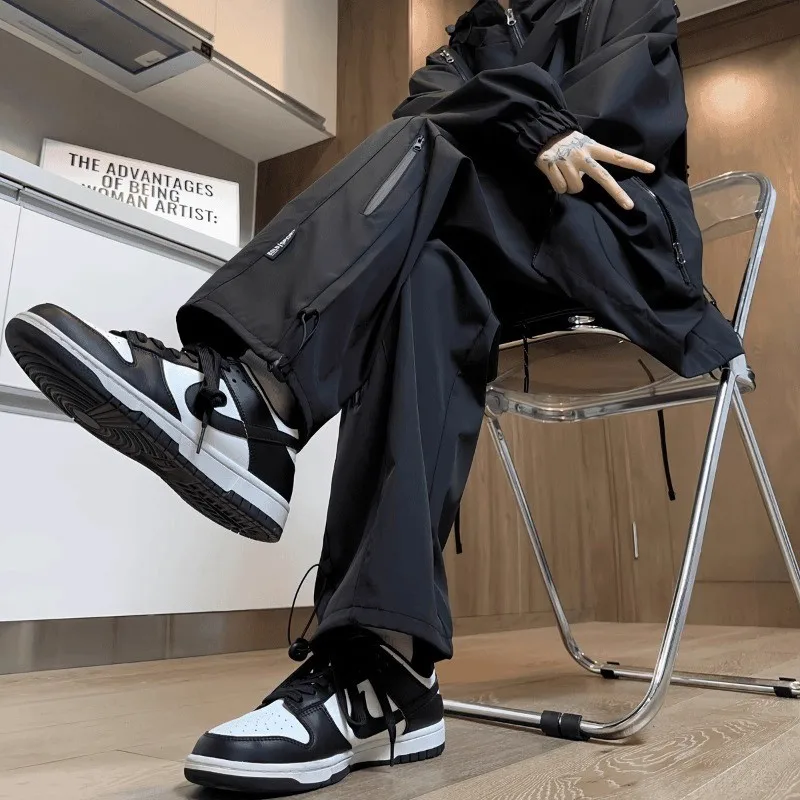 

Мужские спортивные брюки для активного отдыха с флисовой подкладкой, прямые, устойчивые к истиранию, осенне-зимние, повседневные, рабочие, длинные