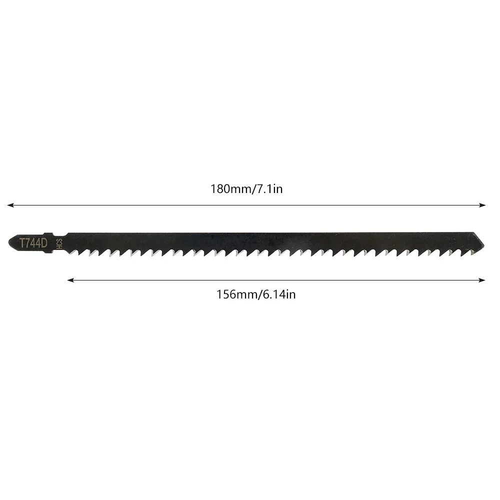 Hojas de sierra de plantilla HCS T744D, 5 piezas, corte rápido, corte recto, vástago en T, hoja de rompecabezas para madera y plástico, corte rápido