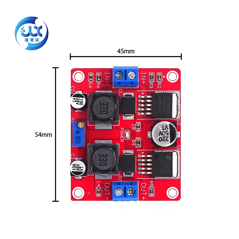 DC-DC محول جهد كهربائي أوتوماتيكي محول تصعيد أعلى/أسفل وحدة LM2577S + LM2596S