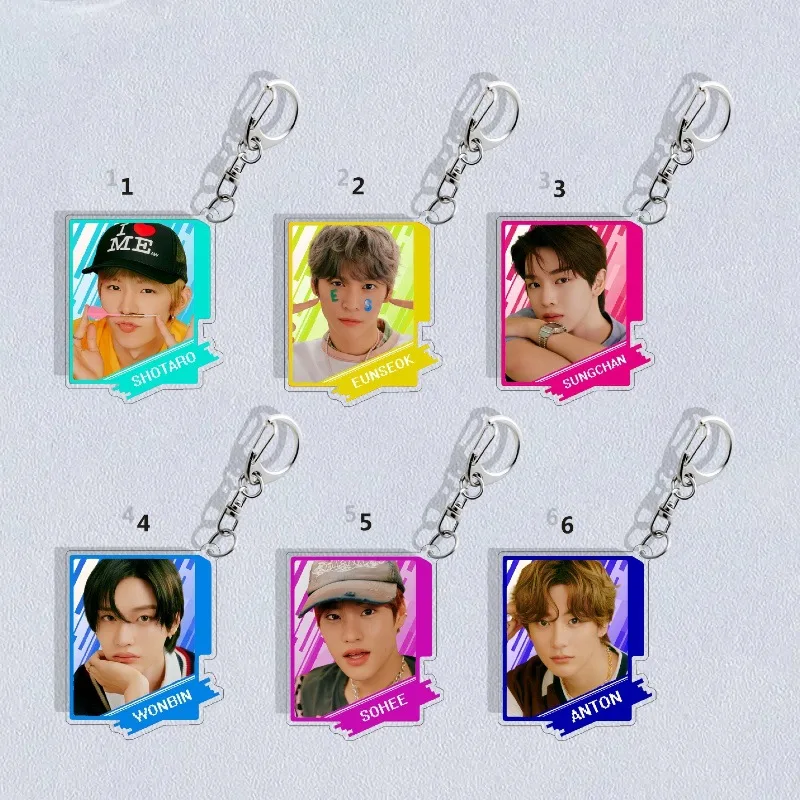 KPOP RIIZE Fashion Photo Printed Hang Tags SHOTARO ANTON EUNSEOK WONBIN Figure Acrylic Keychain Bags Accessories Fans Collection