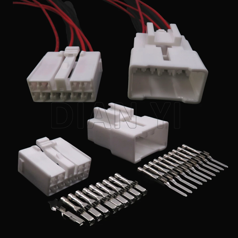 1 Set 10 Way Auto Plastic Housing Unsealed Connectors AC Assembly 7283-1100 MG651056 MG641059 Car Modification Wire Cable Socket