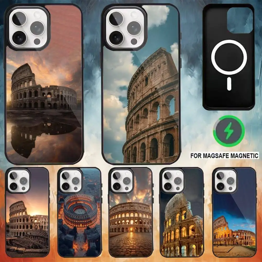 

Colosseum Rome Italy Phone Case For iPhone 17,16,15,14,13,12,Plus,Pro,Max for Magsafe Magnetic Wireless Charging
