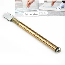 Metal Glass Cutter Diamond Cutter Head Steel Blade Cutting Tool Anti-skid Handle Glass Cutter For Mirror/Tile 175mm