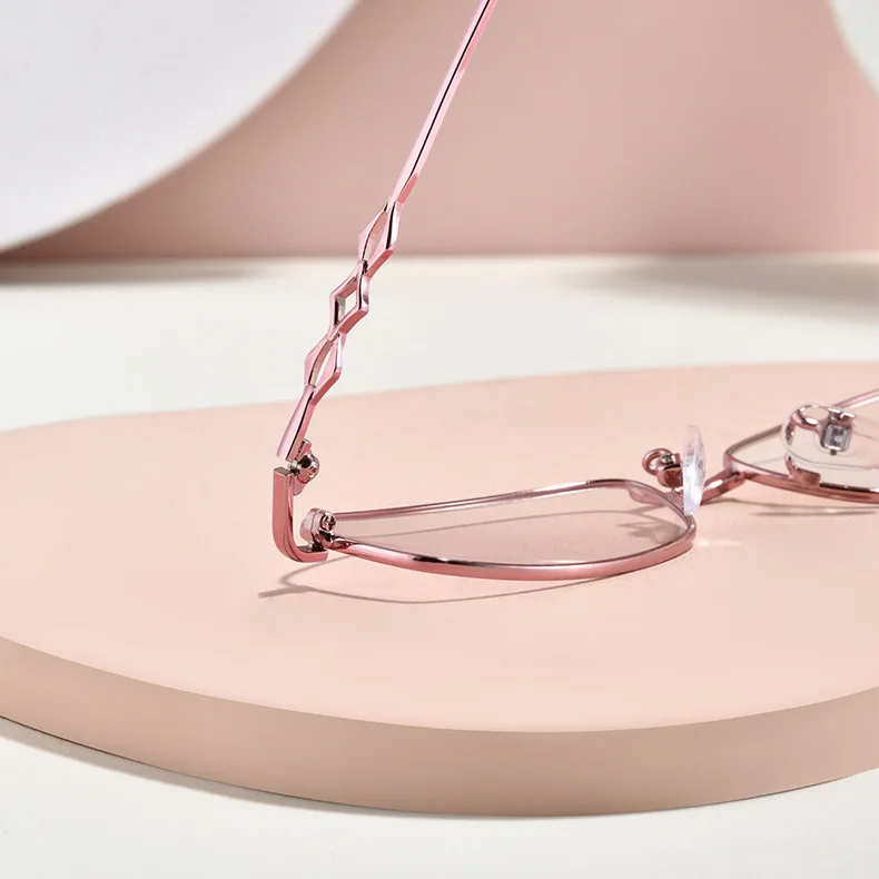 50-18 نظارات قراءة نسائية جديدة خفيفة للغاية بإطار كامل مستطيلة مضادة للزرقاء عدسات طبية مخصصة لقصر النظر الاستجماتيزم #2