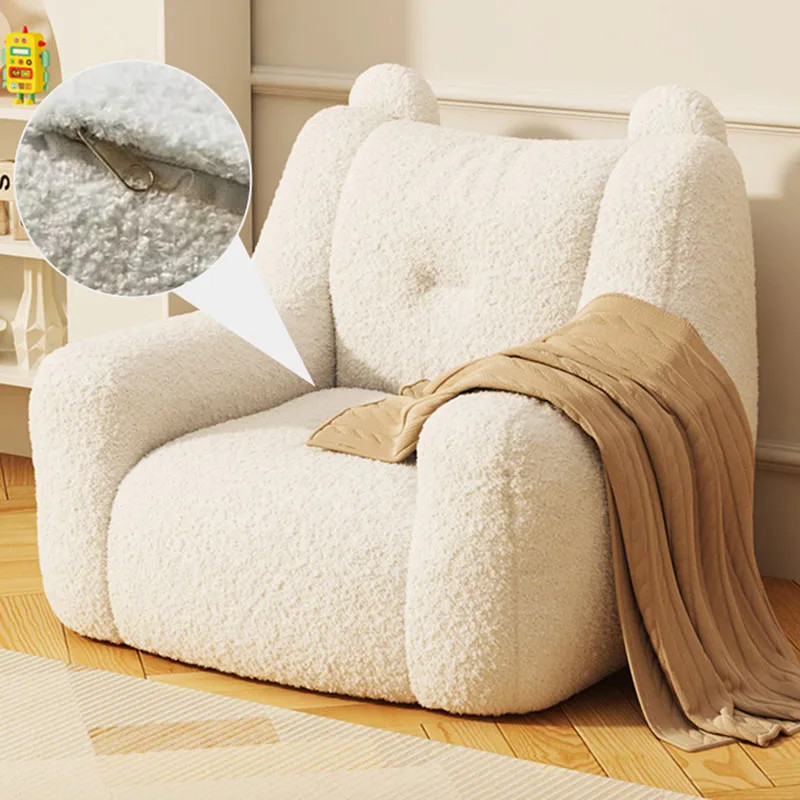 Sofá de cuero Relax Queen, Material bonito, respaldo seccional para dormitorio, tapicería en forma de niños, sofá blanco, muebles de habitación individuales Divano