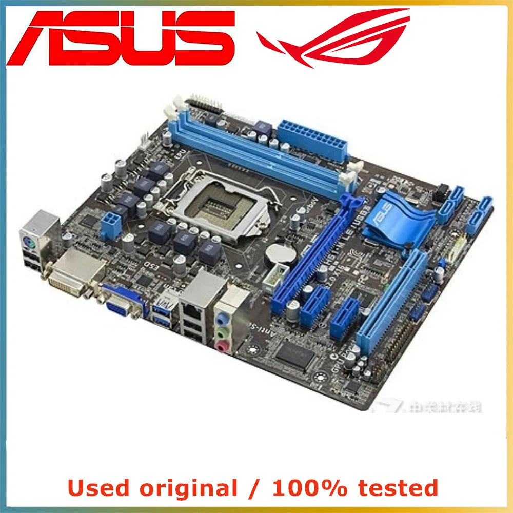 Imagem -02 - Placa-mãe para Asus Desktop Mainboard Desktop Mainboard Sata ii Pci-e 2.0 X16 Lga 1155 Ddr3 16g P8h61-m le Usb3