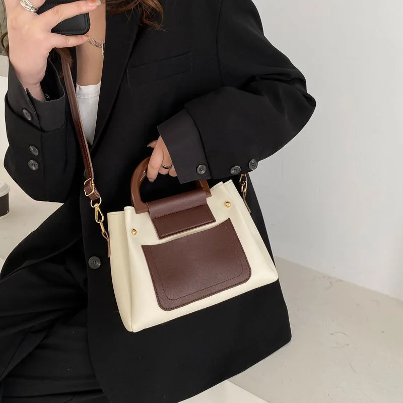 2024 High Quality Handbag Women New Trendy and Versatile Popular Cross Body Bag Niche Portable Bucket Bag Top-Handle Bag