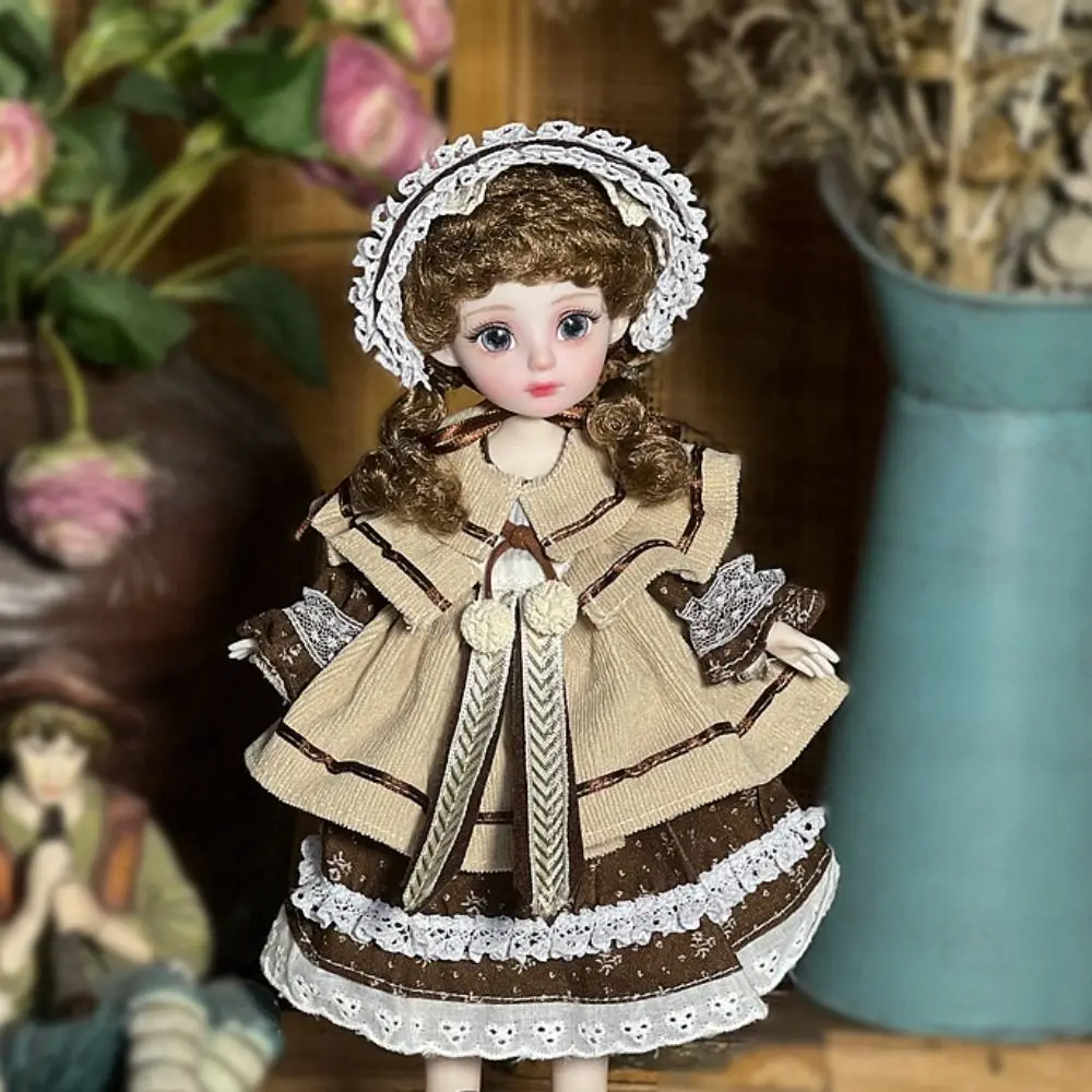 1 Set 1/6 SD 30 cm bambola Bjd con vestiti capelli lunghi occhi attraenti principessa vestire bambole BJD con parrucca trucco elegante