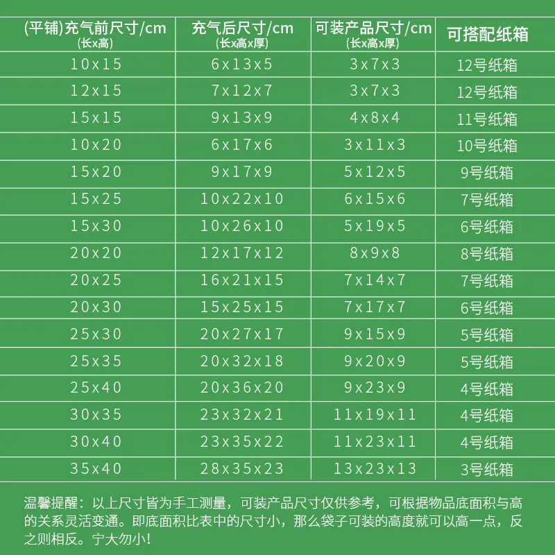 Custom Column Bag Shockproof Packaging Courier Bag Packing Foam Inflatable Bag Bubble Bag Inner Bag Cushion Film