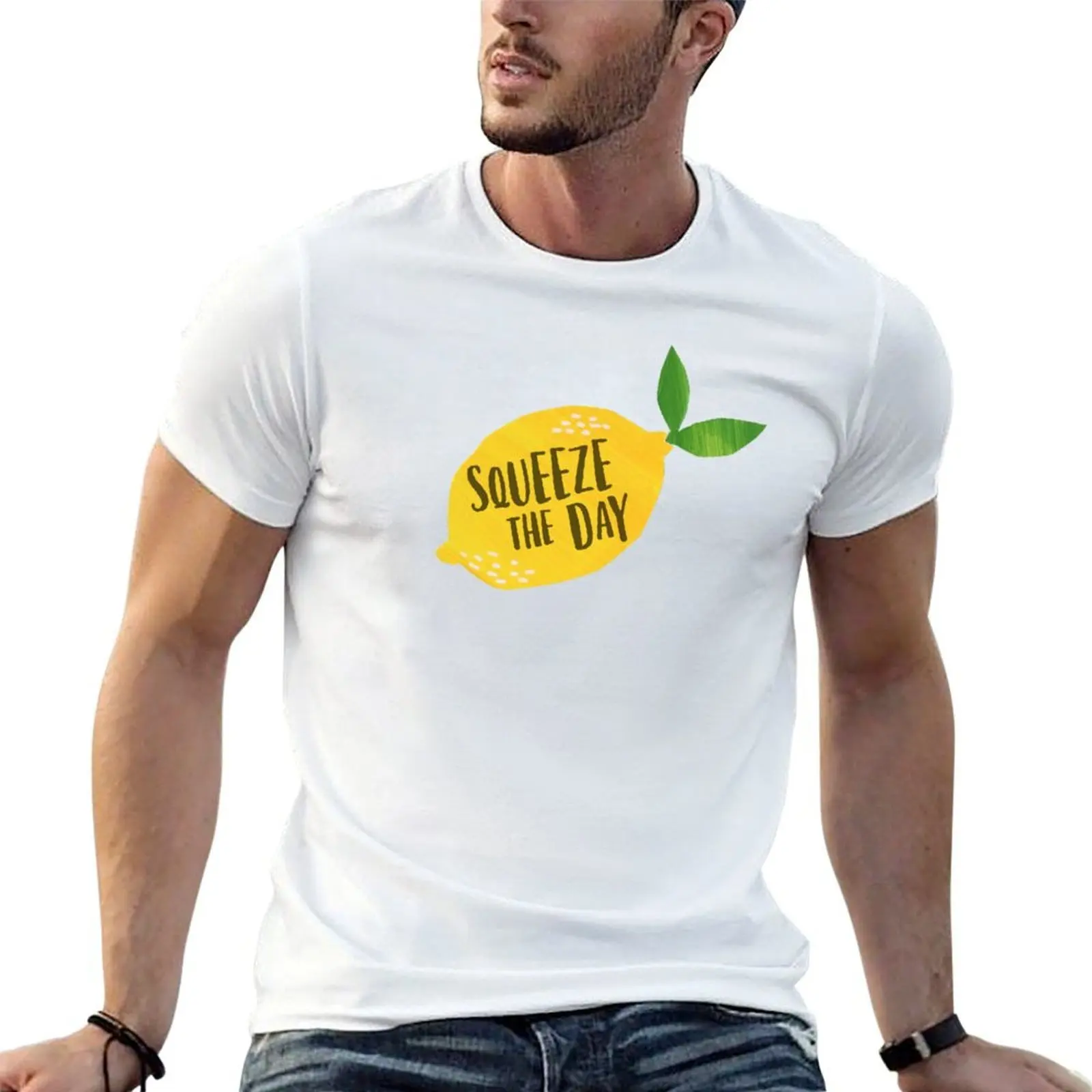 Squeeze the Day T-Shirt t shirts for man cotton funny man t shirt graphic cotton t shirt man T-shirt