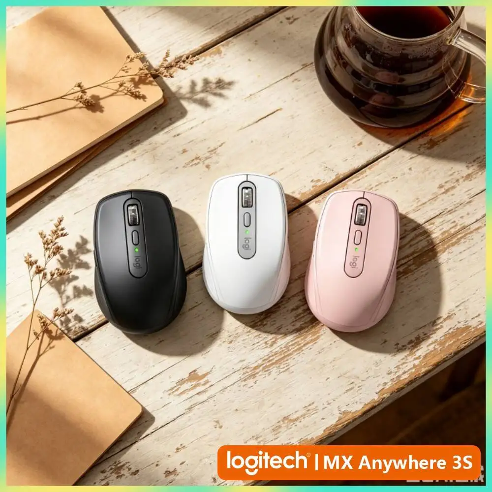 Ergonomic MX Anywhere 3S - 8K DPI, 3-Device Bluetooth, Silent Click, Perfect for Fitness Training Class & Lecture Desk