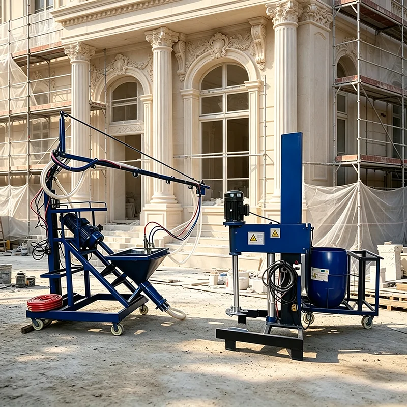 GRC GFRC Sprayer Glass Fibre Concrete Spraying Equipment for Decorative Precast Element Processing