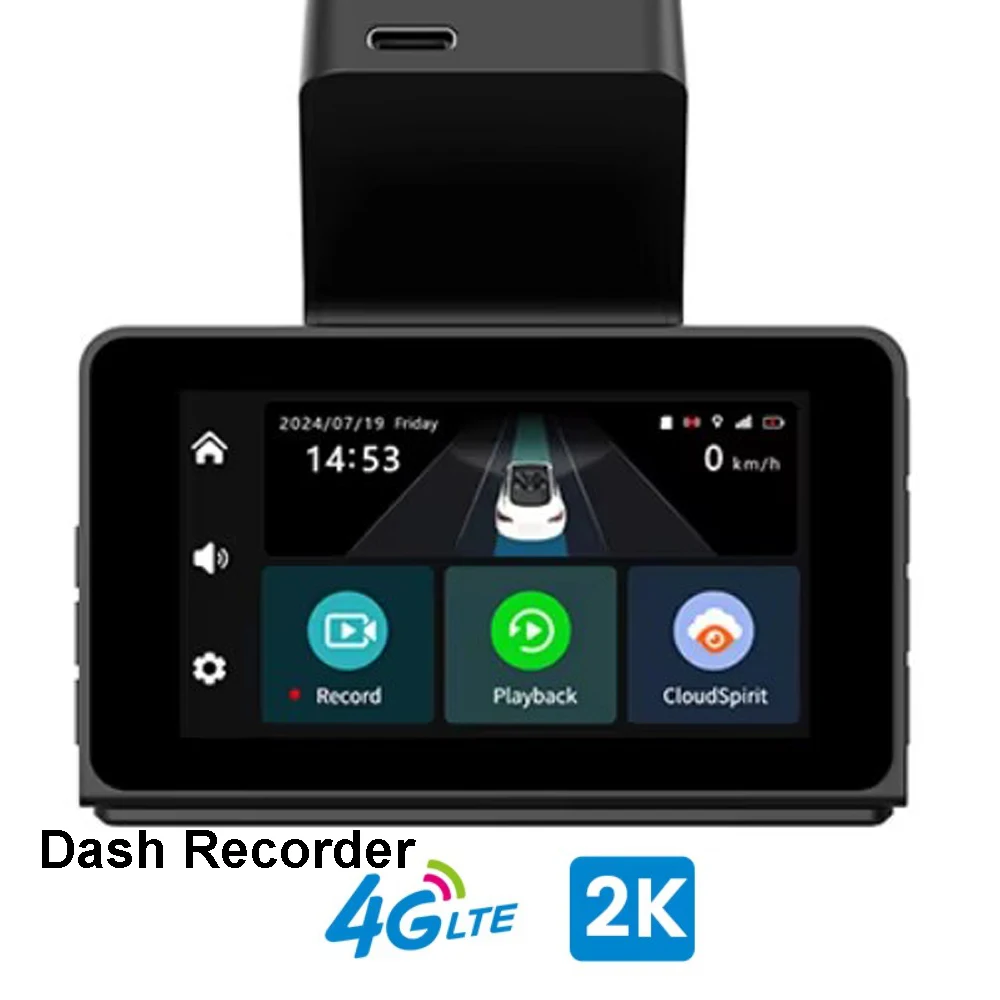 4G Car Taxi DVR Dash Recorder High-Definition Night Vision Dual Recording Wireless 24-hour Remote Monitoring Locator